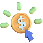 Icon of a target with a rising performance arrow