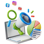 Icon of a smartphone showing social media reactions